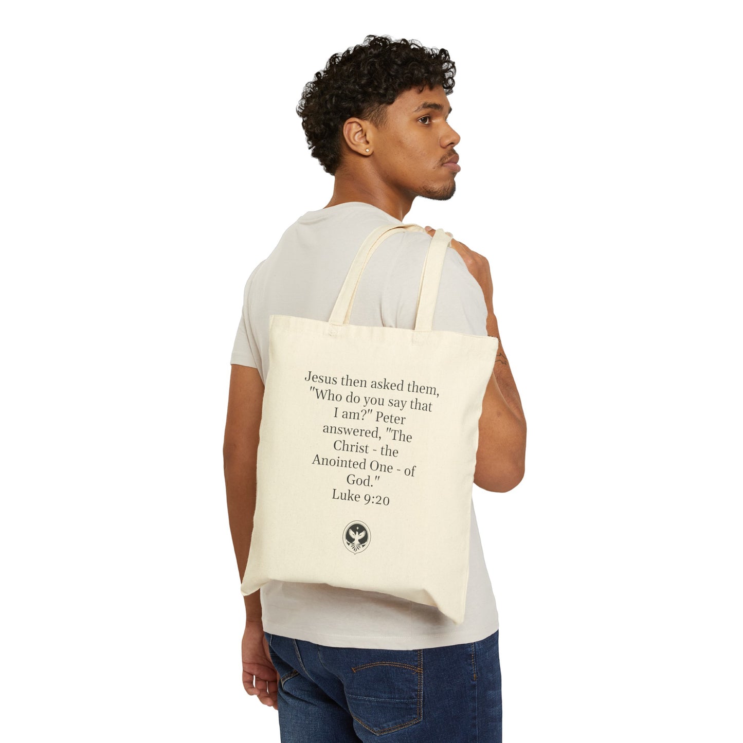 "Who do you say that I am" Cotton Canvas Tote Bag