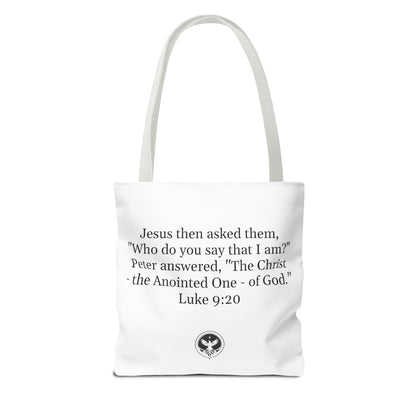 Who do you say that I am" Tote Bag (AOP)